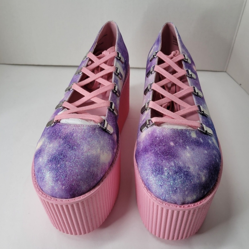 Y.R.U. Pink Galaxy Kaos Ballerina Platforms - Picture 4 of 12